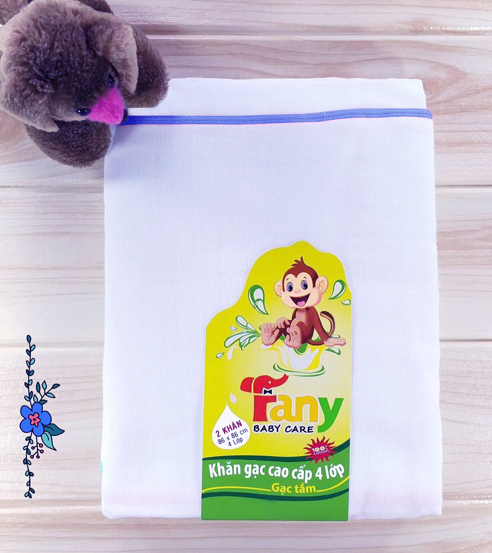 SET 2 KHĂN GẠC TẮM CAO CẤP FANY CHO BÉ - MÀU NGẪU NHIÊN