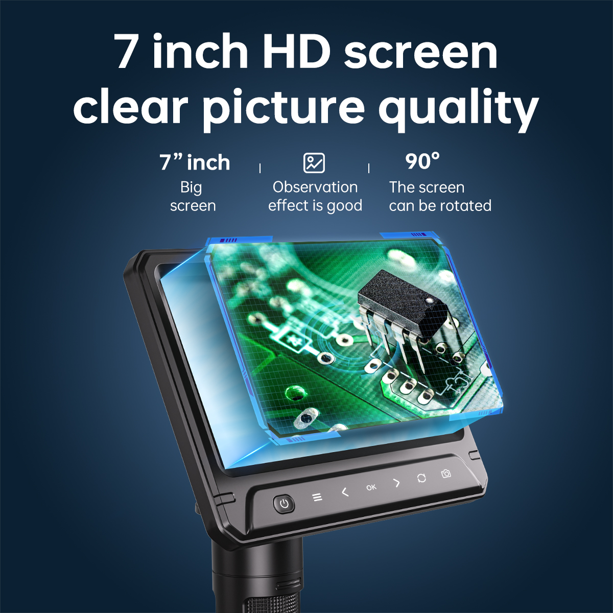 Kính hiển vi kỹ thuật số tích hợp camera Terino HD1200B- IPS (Phóng đại 1200X, 7 Inch, 12MP) - Hàng chính hãng