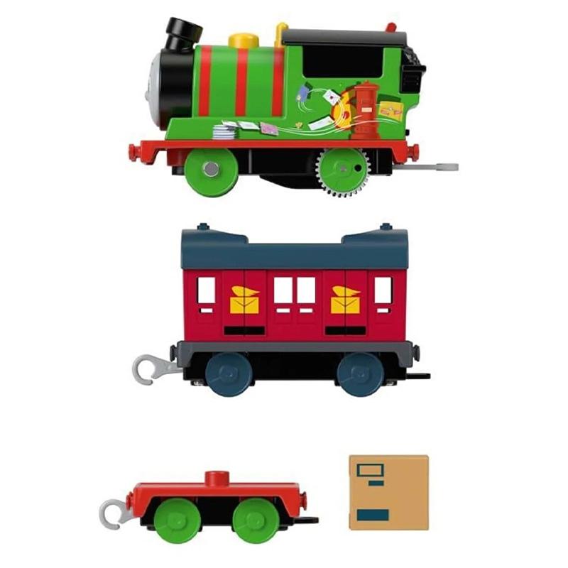 Đồ Chơi Mô Hình Đầu Kéo Và 2 Toa Tàu Percy &amp; Mailcar THOMAS FRIEND HMK04/HFX97