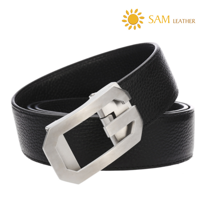 Dây Nịt Nam SAM Leather SFDN107 - Thắt Lưng Nam Da Bò Cao Cấp/ Mặt Khoá Thắt Lưng Inox Không Gỉ, Men's belts