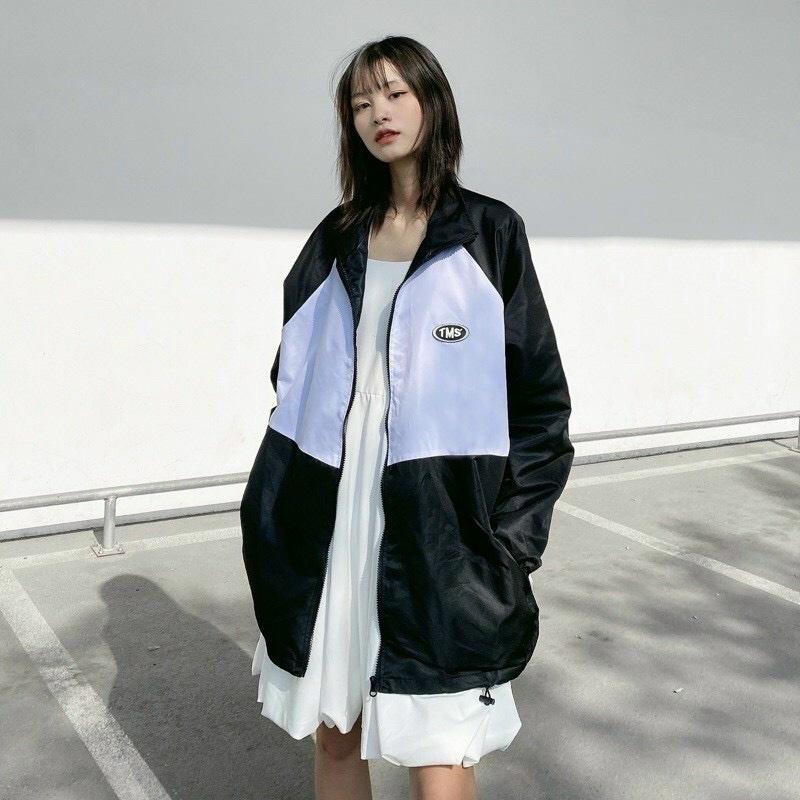 Áo bomber jacket dù 2 lớp khoác nữ nam unisex gió cúc bấm form rộng local brand ulzzang phong cách hàn quốc đep MIDSIZE