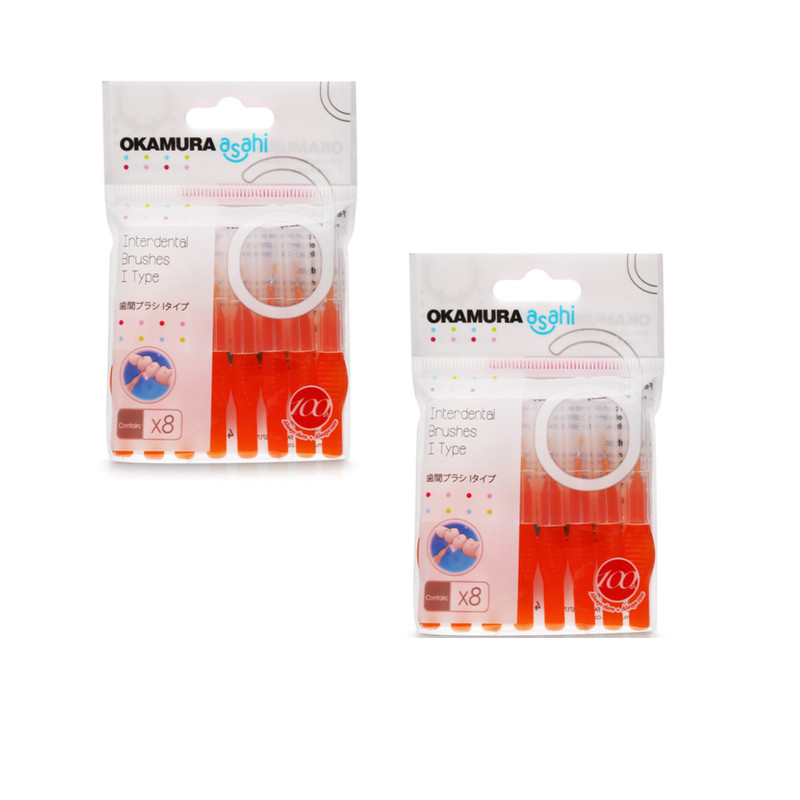 Combo 2 gói bàn chải kẽ răng cao cấp Nhật bản dạng chữ I - Okamura