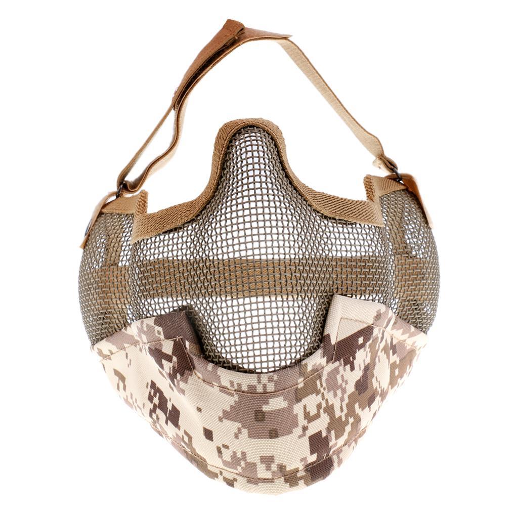 Outdoor Steel Mesh Half Face Mask CS Hunting Game Protection - 5 kinds
