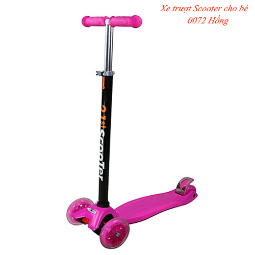 Xe trượt scooter 3 bánh phát sáng, an toàn cho trẻ em chịu lực 40kg phù hợp cho cả bé trai và gái, rèn luyện vận động, tăng chiều cao cho bé - Hàng chính hãng Cougar 0072