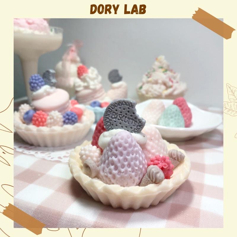 Nến Thơm Handmade Bánh Trứng Trái Cây - Dory Lab