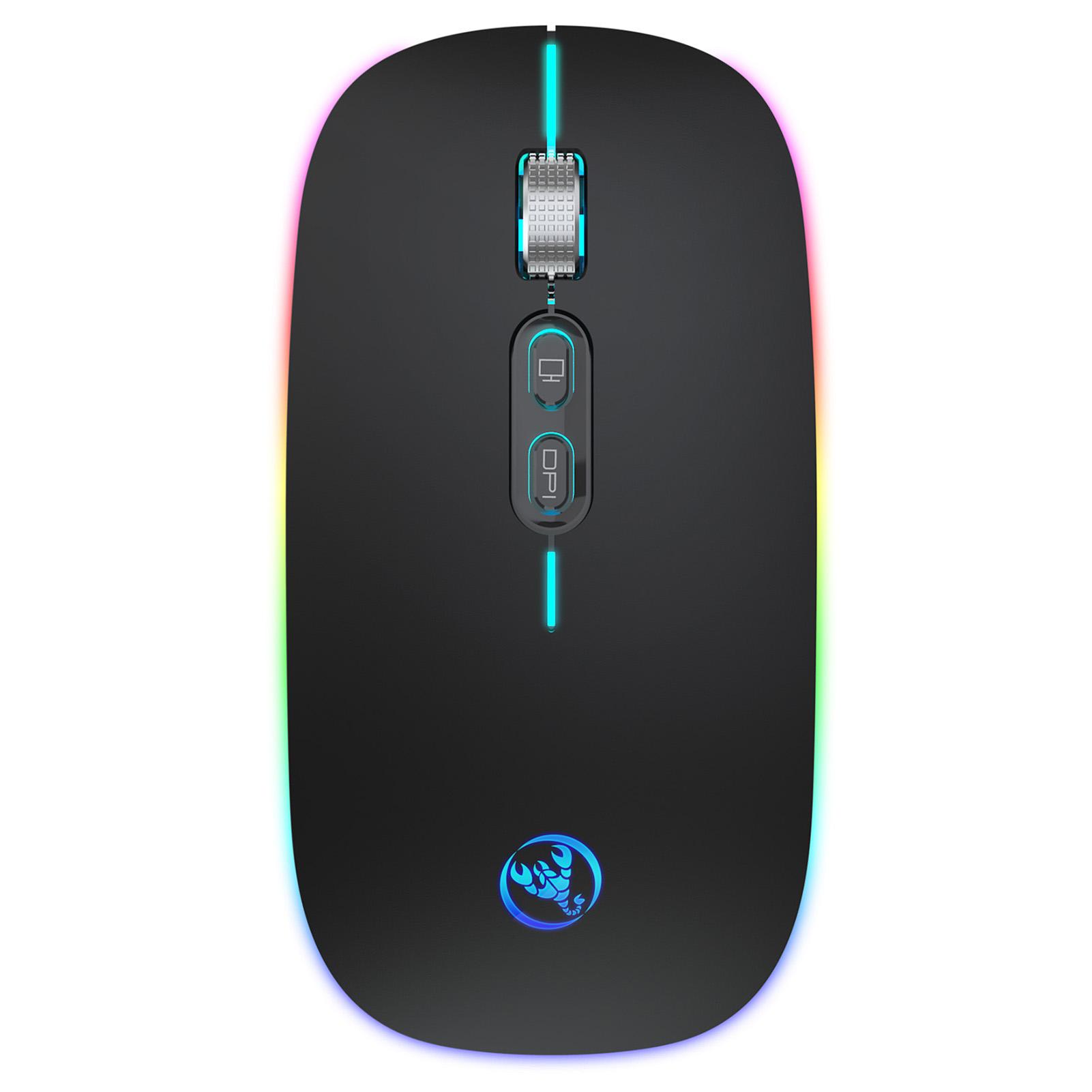 HXSJ 2.4G+BT5.1 Dual-mode Wireless Mouse 3 Adjustable DPI Rechargeable Ergonomic Office Mice