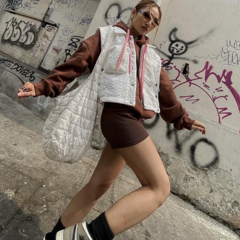 ÁO HOODIE NÂU FORM TO AZIER