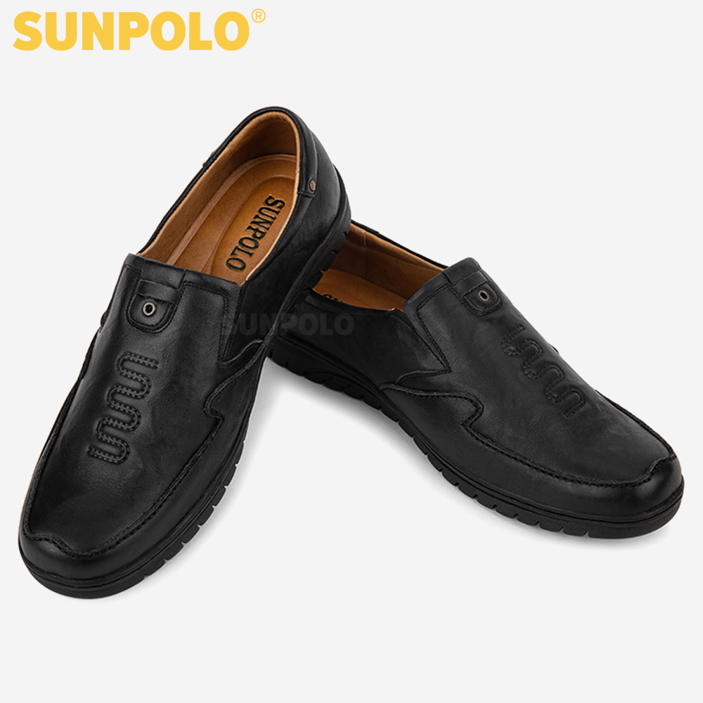 Giày Lười Nam Da Bò SUNPOLO SUS511