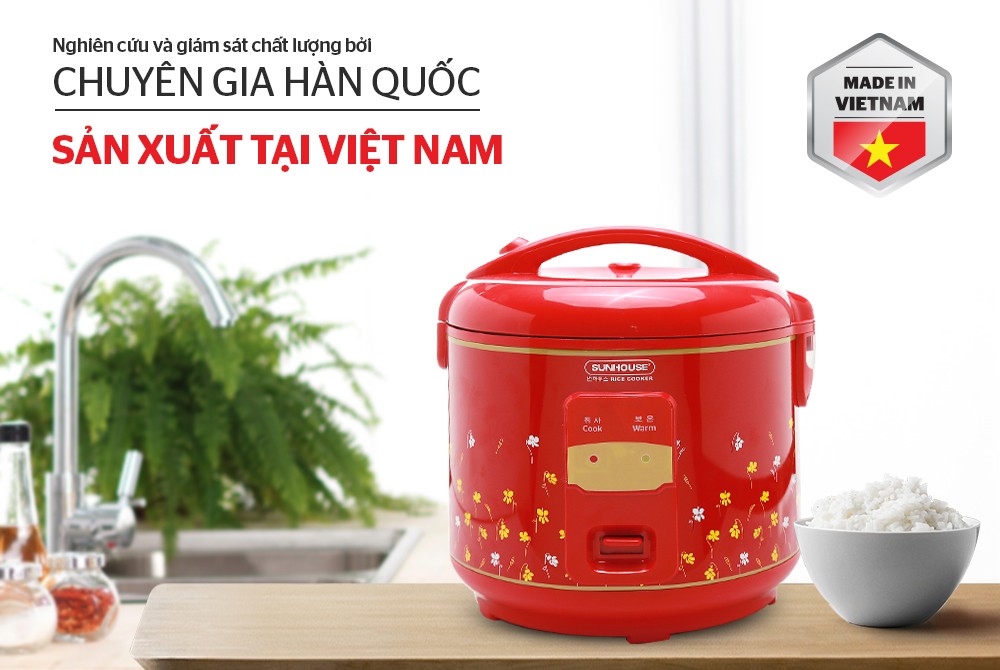 Nồi cơm điện 1.8L SUNHOUSE SH18M - Hàng chính hãng