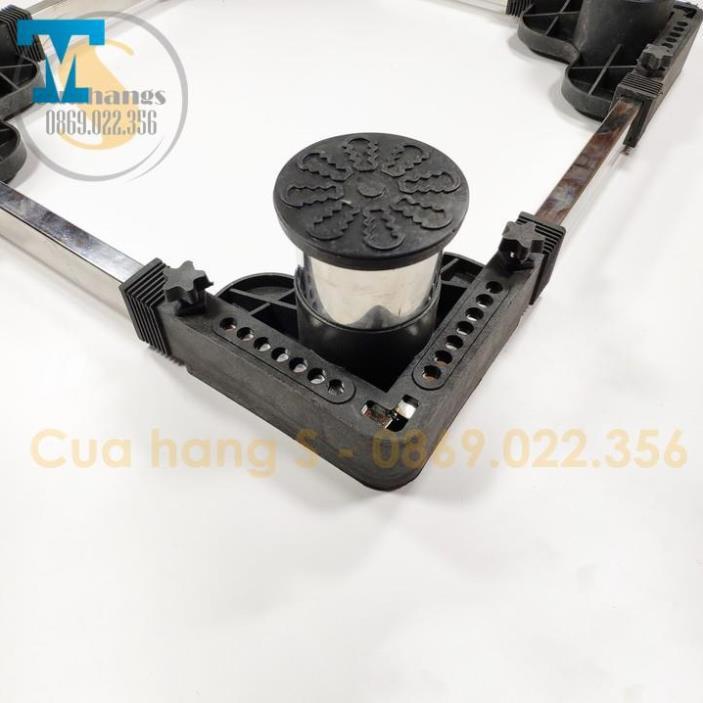 Chân đỡ máy giặt, tủ lạnh trụ inox chống rung ồn cao cấp - BH 2 năm