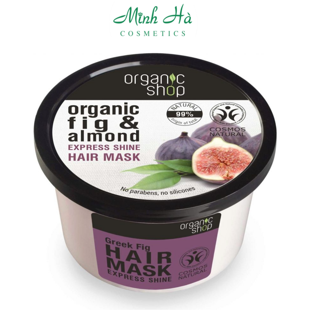 Mặt nạ hấp tóc Organic Shop Natural Hair Mask 250ml giúp phục hồi tóc hư tổn