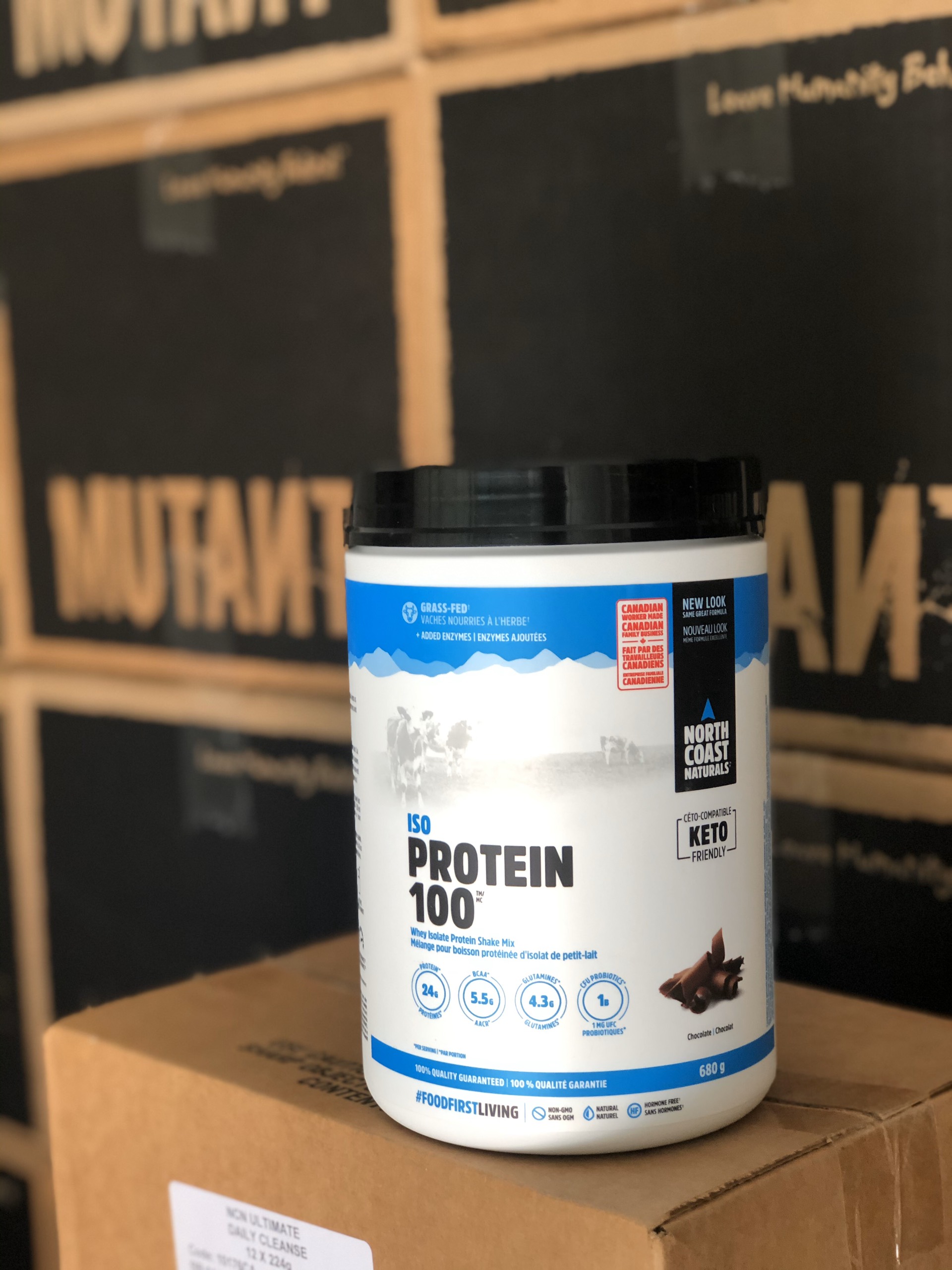 Sữa Tăng Cơ Boosted Iso Protein 100 North Coast Naturals Hộp 680g