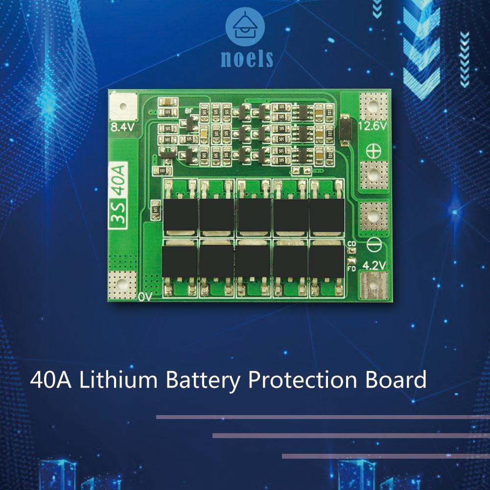 3S 40A Li-ion Lithium Battery Charger Cell Module PCB BMS Protection HighQualityBoard noel living