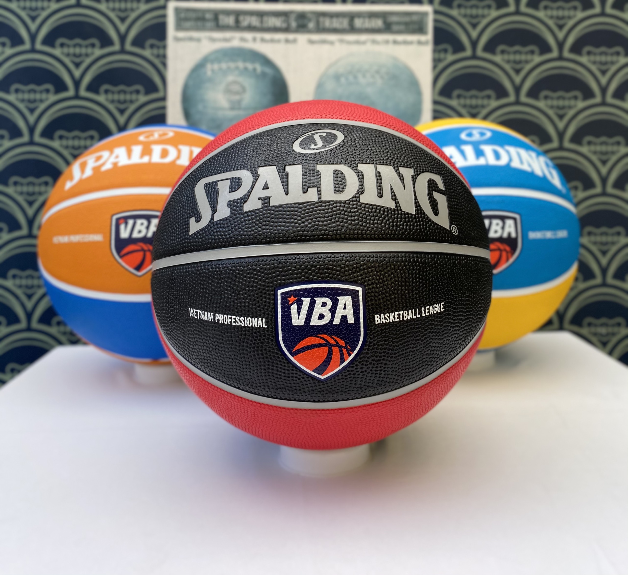 Bóng rổ Spalding THANGLONG WARRIORS VBA (2021) size7 cao su Giải bóng rổ các câu lạc bộ chuyên nghiệp Việt Nam