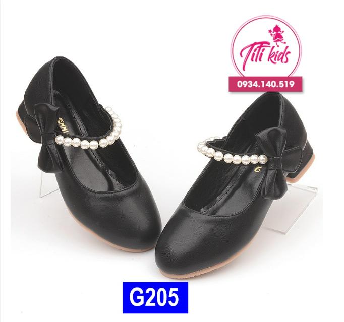 Giày Công Chúa Cho Bé Gái Trắng, Đen, Hồng Titikids G205