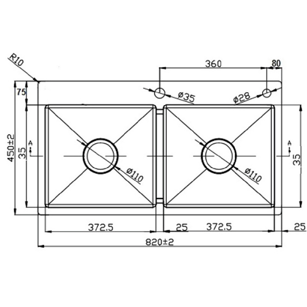 Chậu rửa bát  KN8245DOB