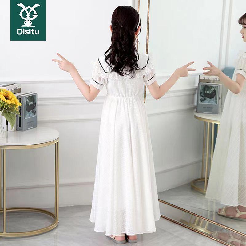 SHUANGYAN Dees thỏ cô gái ăn 2023 mùa hè trung bé lớn váy công chúa phong cách phương Tây cô gái học sinh trung học chiffon đầm