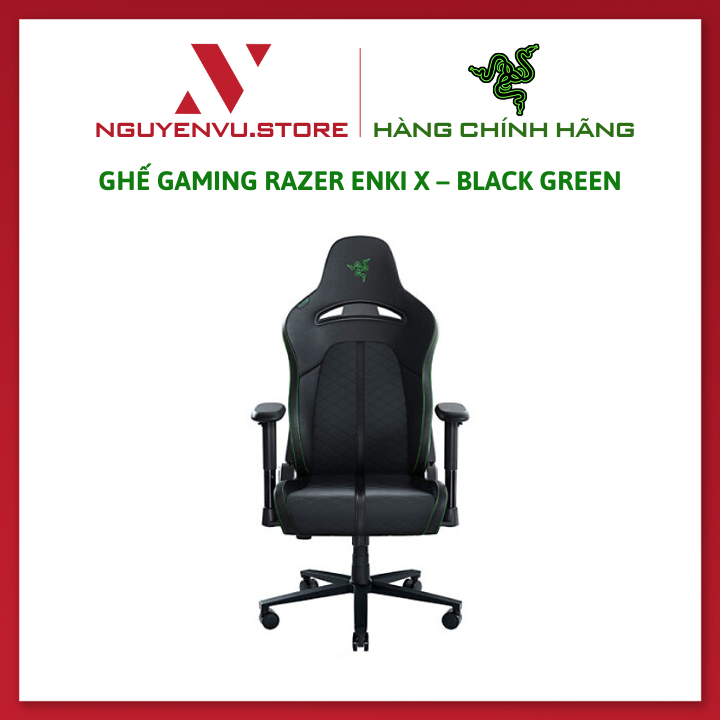 Ghế Gaming Razer Enki X – Black Green (RZ38-03880100-R3U1) - Hàng Chính Hãng