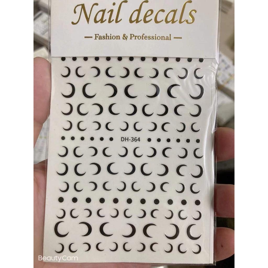 Sticker trang trí nail lấp lánh mã mới