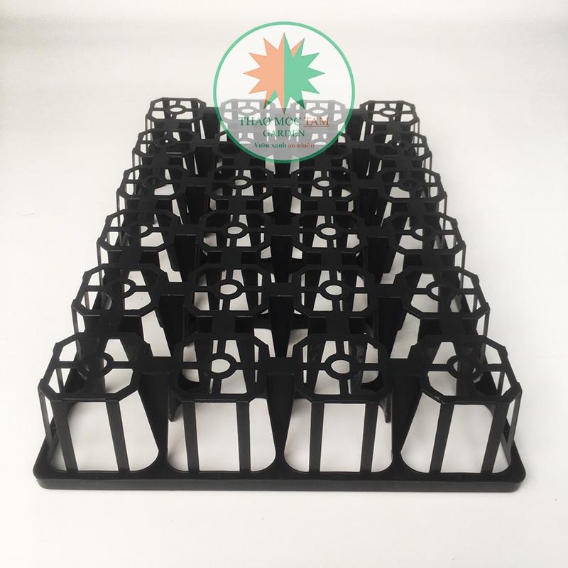 Bộ 10 Khay 24 lỗ 9.0 chuẩn Nhật - Khay ươm cây con, cây giống làm vườn