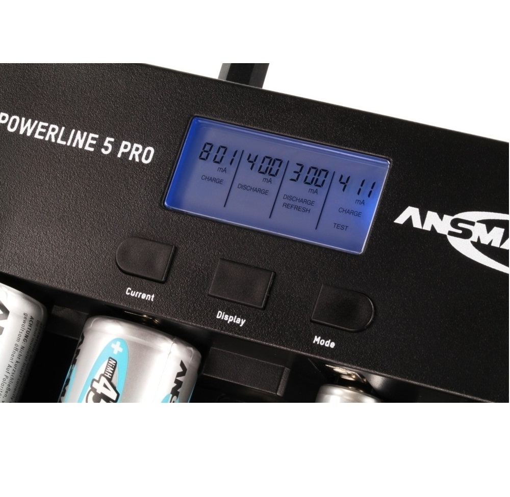 Bộ sạc pin POWERLINE 5 Pro ANSMANN - Hàng Nhập Khẩu
