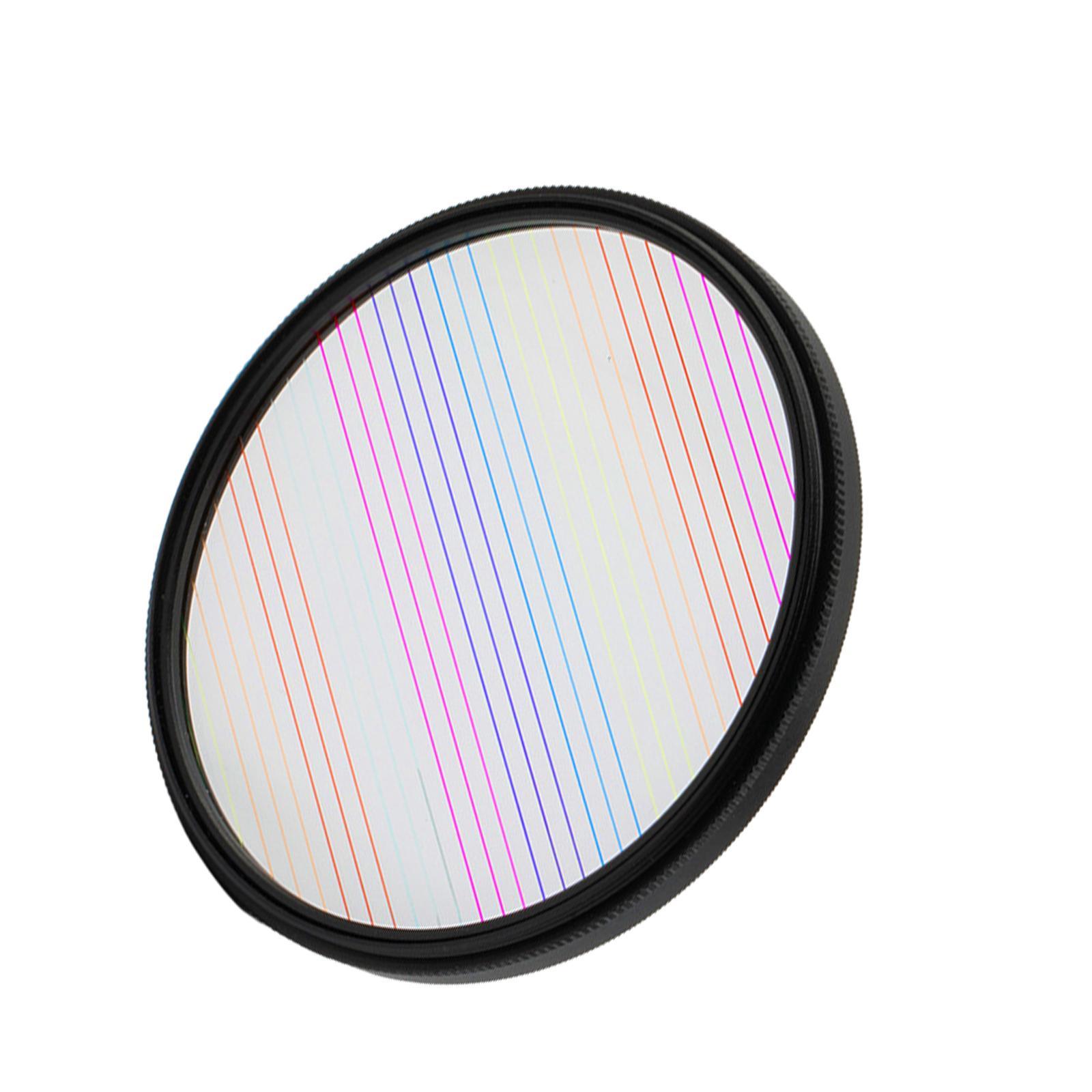 1Pc Streak Filter Anamorphic w/Rotating for Video 77mm Rainbow Streak