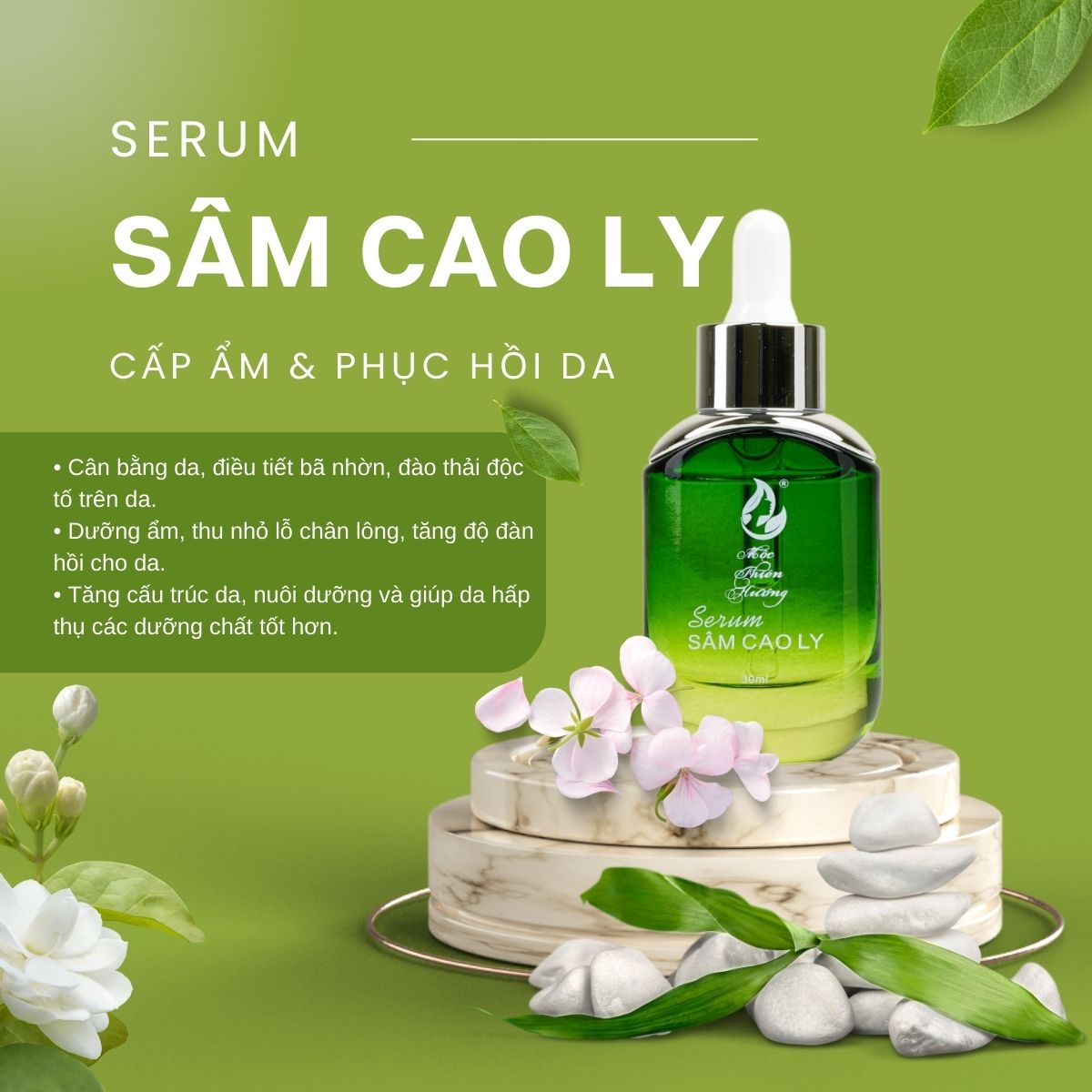 Serum Sâm Cao Ly Dưỡng Trắng, Mịn Da Mộc Thiên Hương 30ml