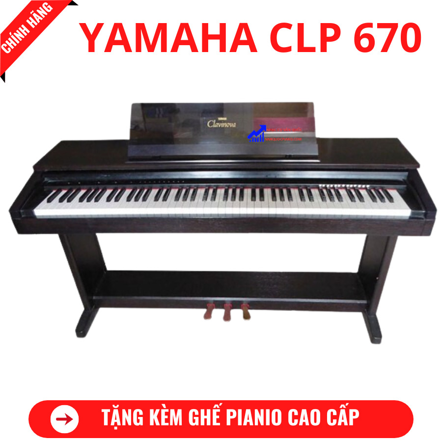 Đàn Piano Điện Yamaha CLP 760 + Tặng Kèm Ghế Piano Cao Cấp + Khăn Phủ Đàn
