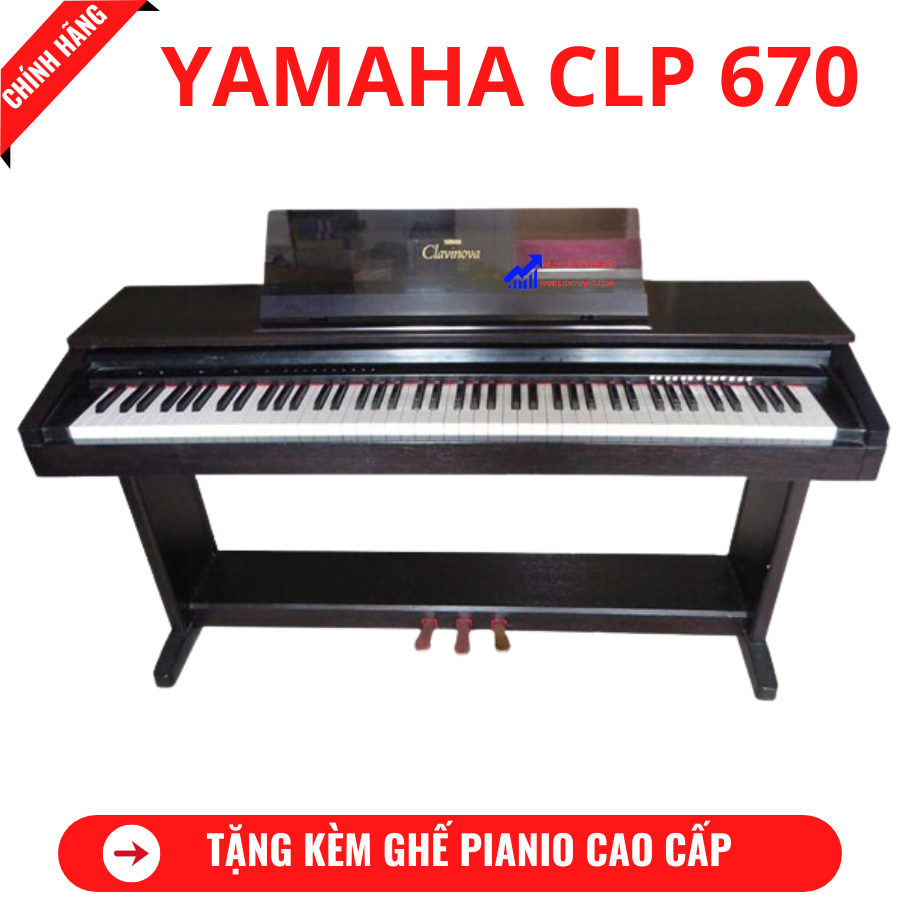 Đàn Piano Điện Yamaha CLP 760 + Tặng Kèm Ghế Piano Cao Cấp  +  Khăn Phủ Đàn