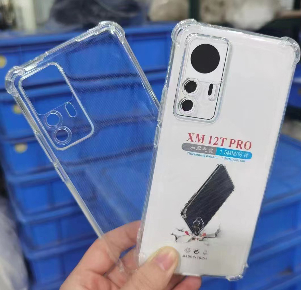 Ốp lưng silicon cho Xiaomi 12T, 12T Pro trong suốt chống sốc 4 góc khoét mắt bảo vệ camera