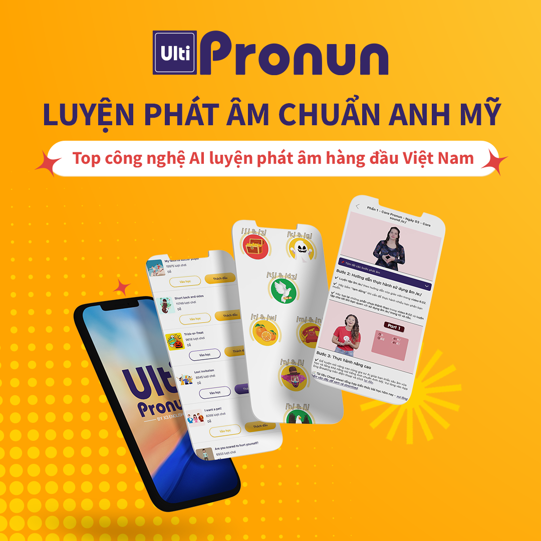 Luyện phát âm tiếng Anh ULTI PRONUN chuẩn giọng Anh-Mỹ chỉ trong 35 ngày