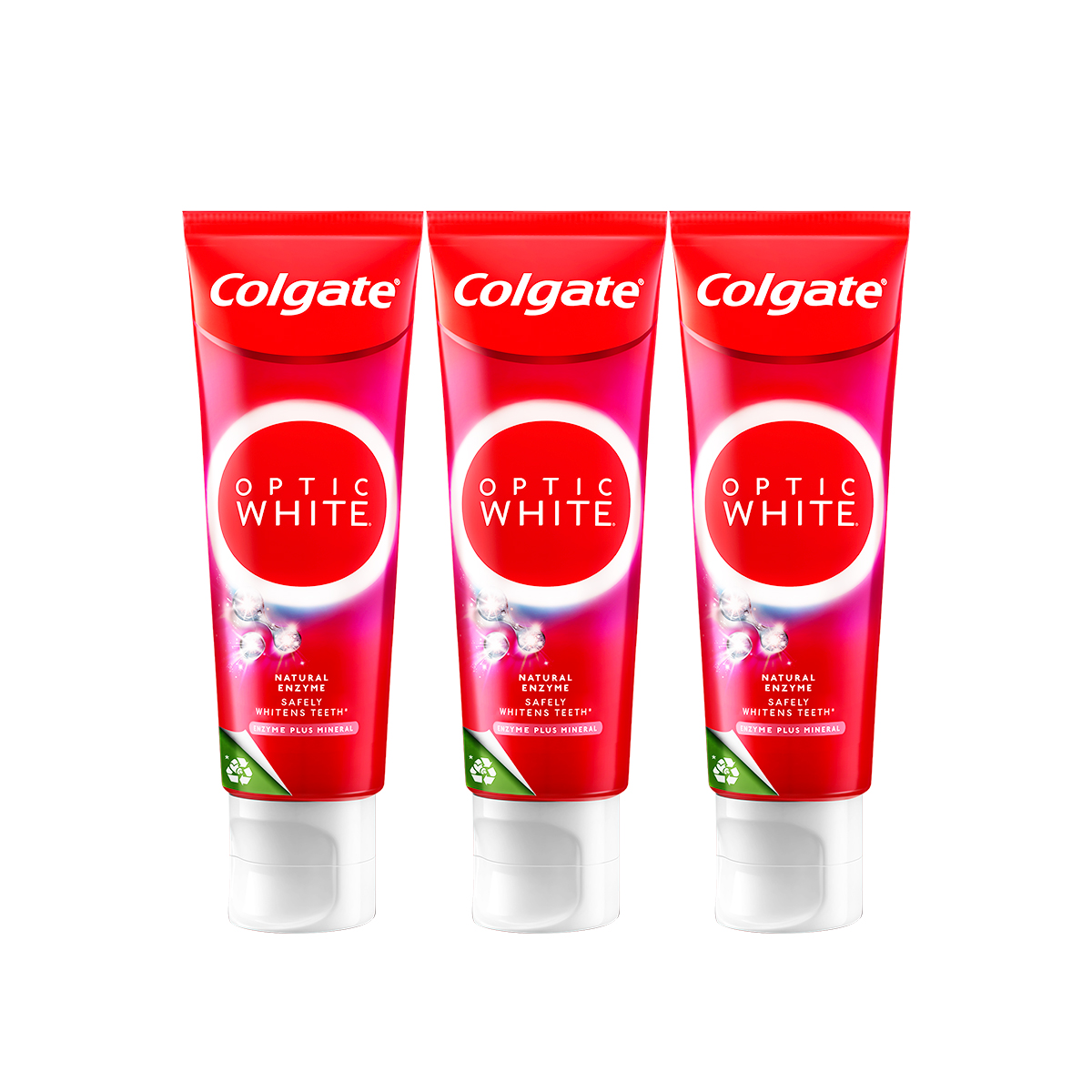 Bộ 3 Kem Đánh Răng Colgate trắng răng Enzyme Plus Mineral làm trắng răng an toàn 80g/tuýp