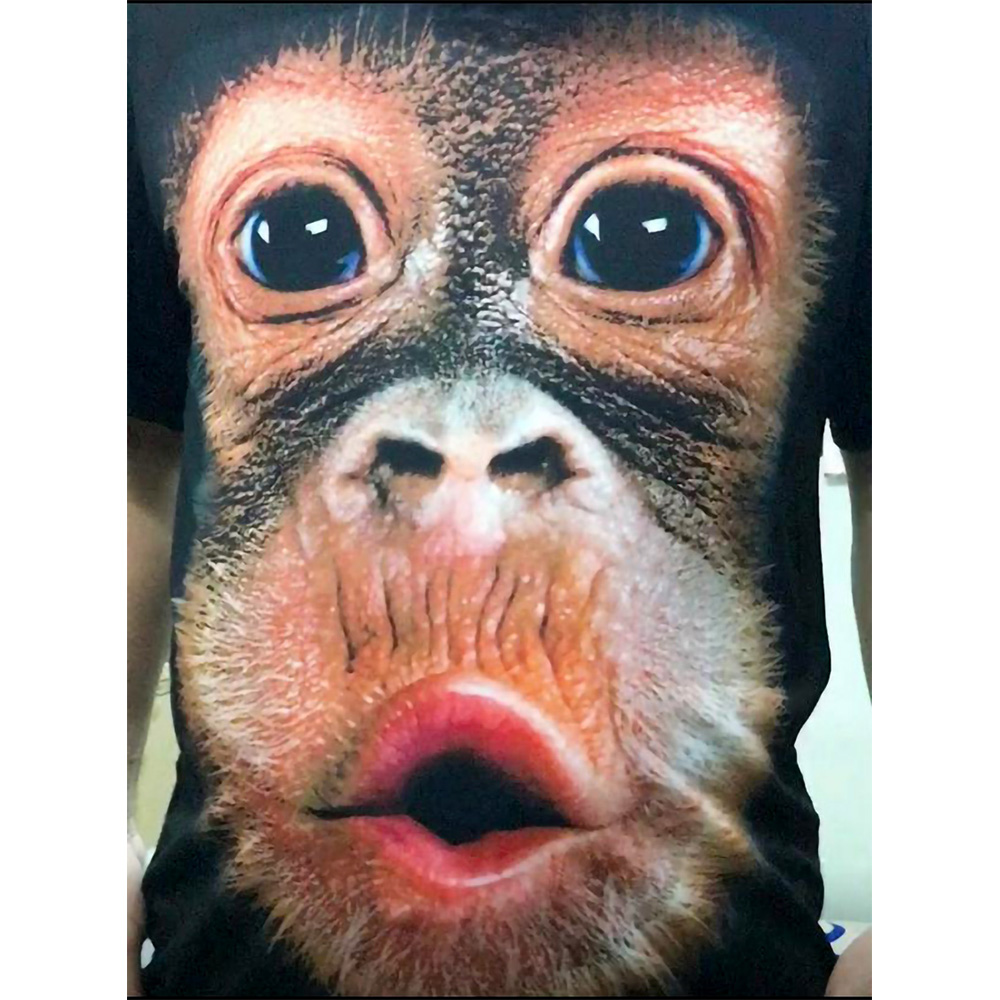 Áo khỉ màu đen cổ tròn tay ngắn, áo phông nam khỉ 3D đen mặc cực cool ngầu đặc biệt cho các anh có bụng