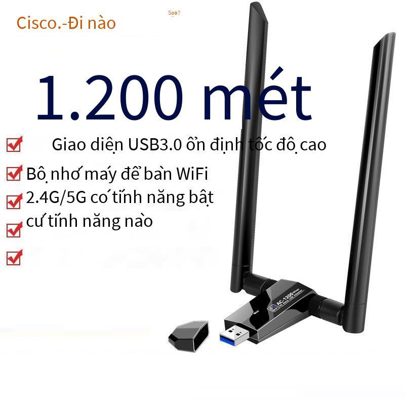 Phong Cách Mới Nhất USB Bộ Phát Wifi 1200M Card Mạng Không Dây USB Adapter Máy Tính Nhận Tín Hiệu MT7612UN