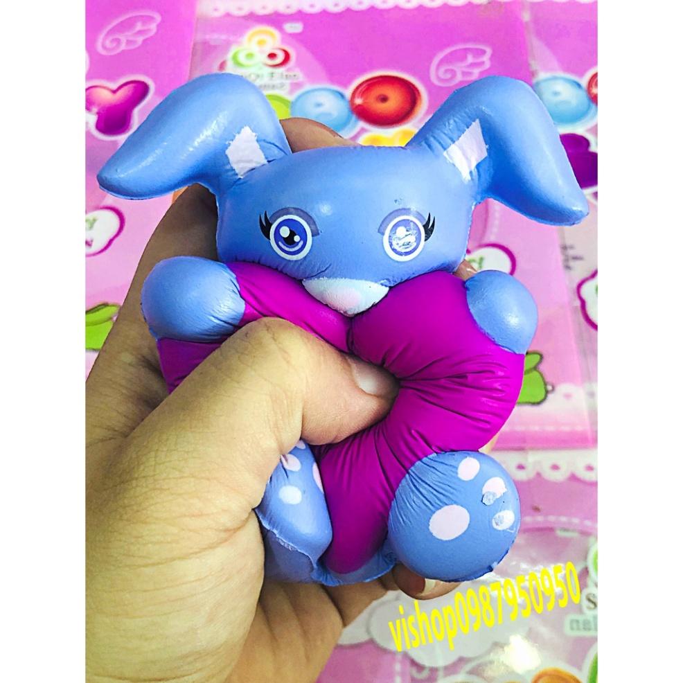 Squishy Lớn JUMBO Hình thỏ ôm trái tim to bự Đồ Chơi Xốp Giảm Stress Hình mềm mịn dễ Thương đàn hồi Cho Bé