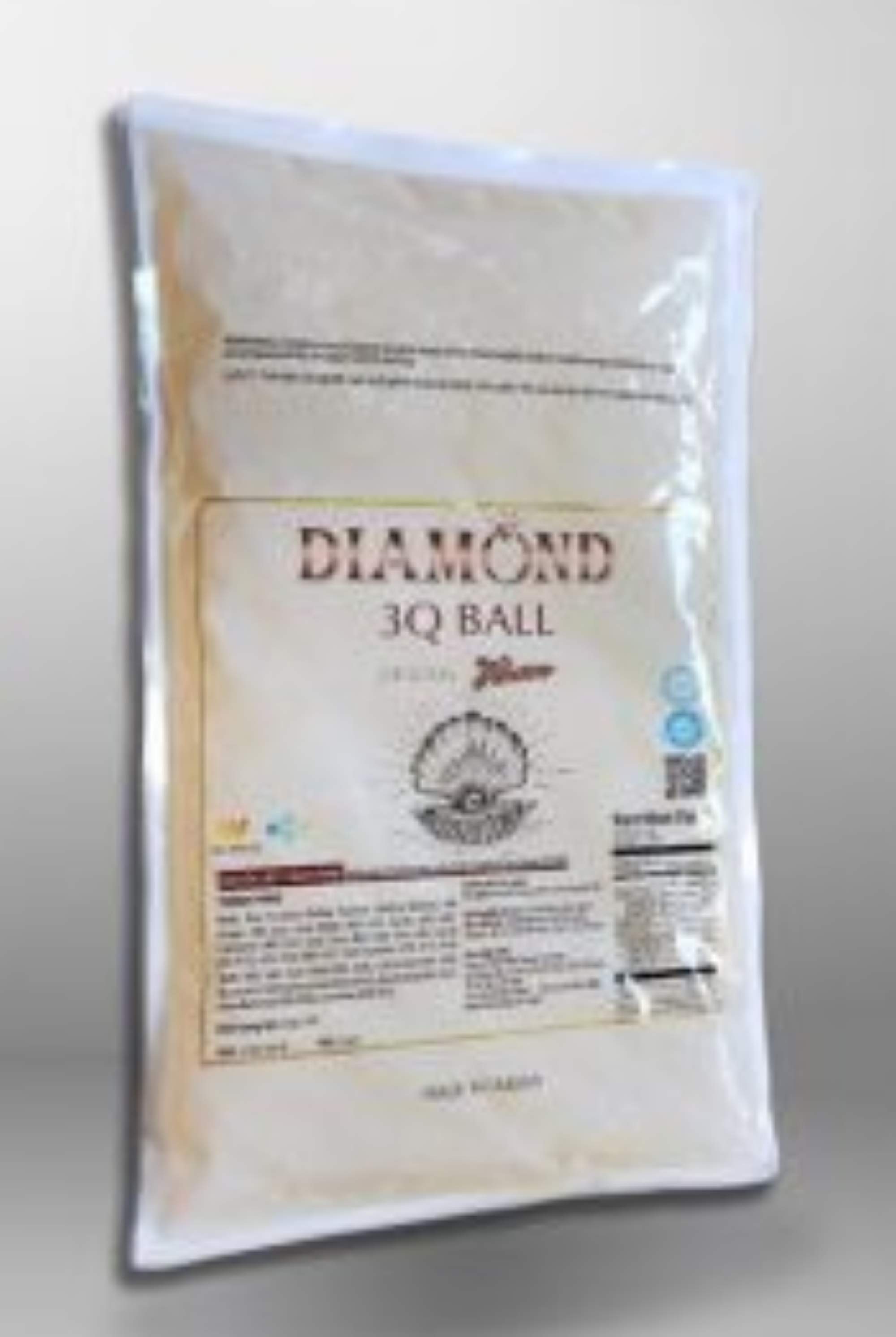 Trân châu trắng 3Q Diamond nhập khẩu Đài Loan 2 Kg, ăn liền mà không cần nấu/ Kanten Agar tổng hợp dạng viên cô đặc nguyên vị hiệu Diamon 3Q Ball 2 Kg