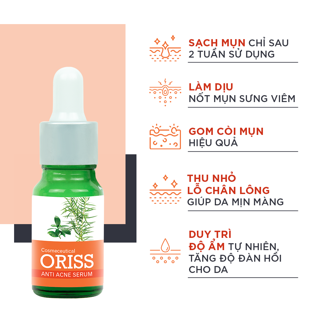 Serum Ngừa Mụn Dưỡng Trắng Da Oriss Cao Cấp