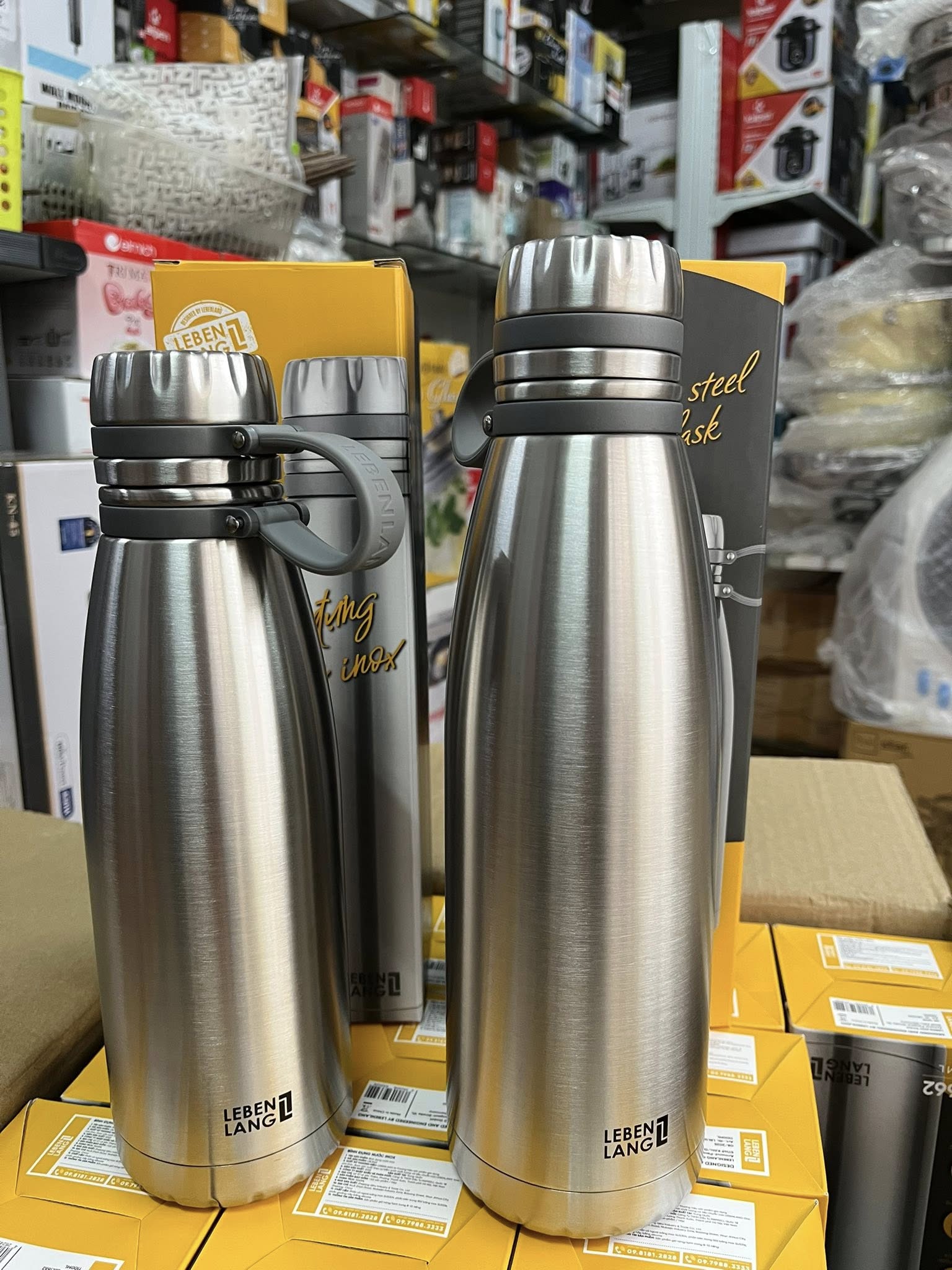 Bình giữ nhiệt Inox 316 Lê Bên Làng LBL1662 dung tích 1100ml kèm lõi lọc trà