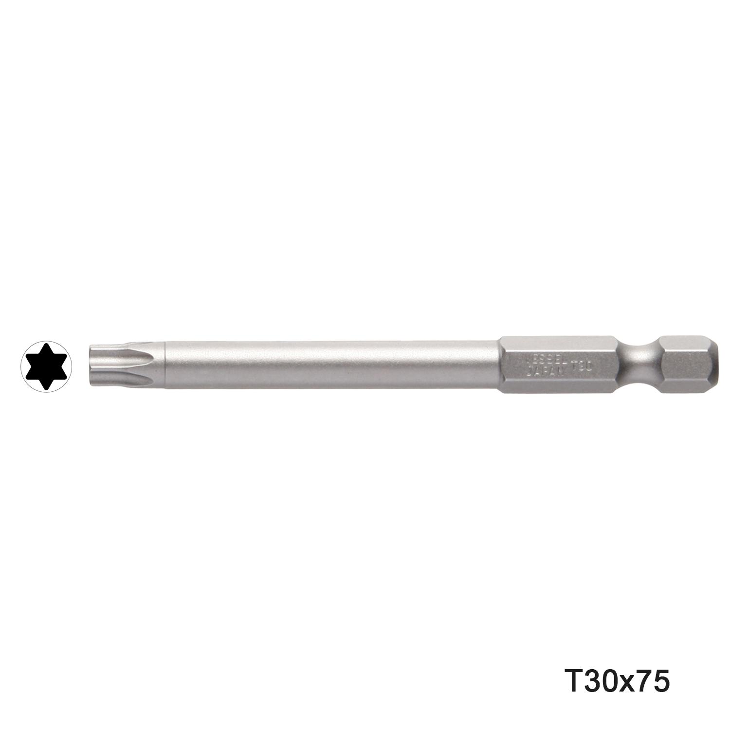 Mũi vặn vít đầu hoa khế T30/T30H chuôi lục giác H = 6,35 Vessel