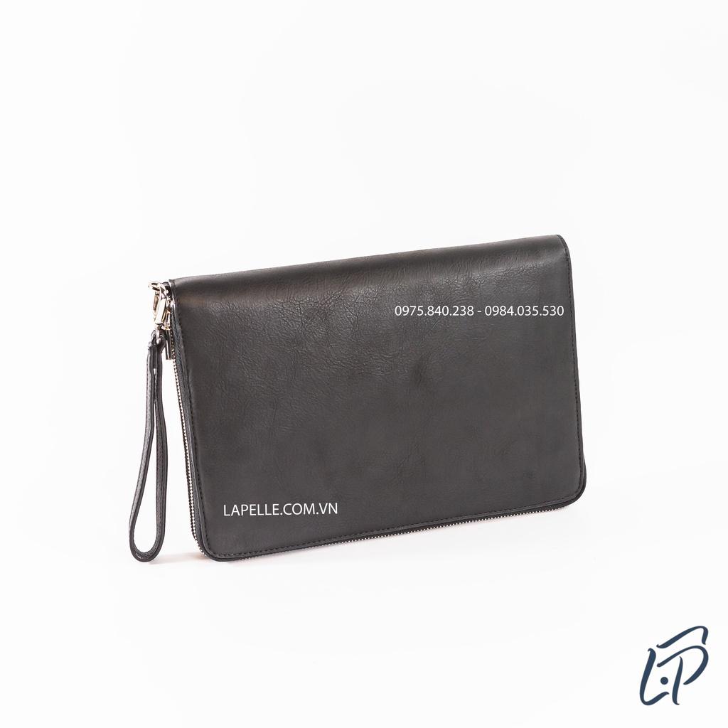 Clutch ví dài cầm tay hai khóa kéo đựng tài liệu A4 da epson - LA PELLE leather CD688