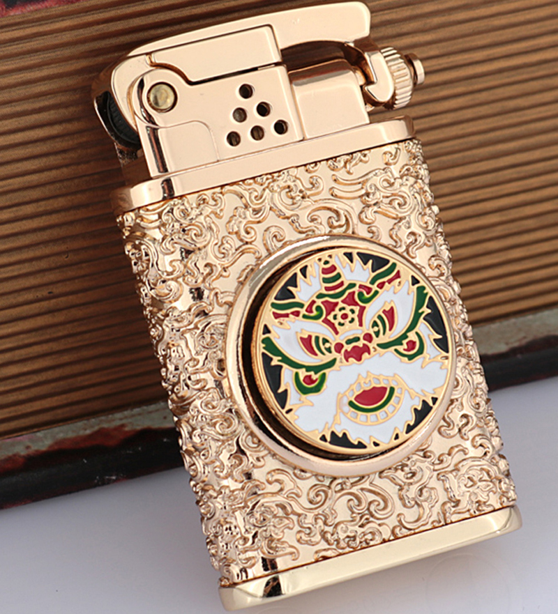 Vỏ Hột Quẹt Bật Lửa Xăng Đá Zorro Z602-105 Họa Tiết Vòng Xoáy Roulette Kỳ Lân Cực Độc