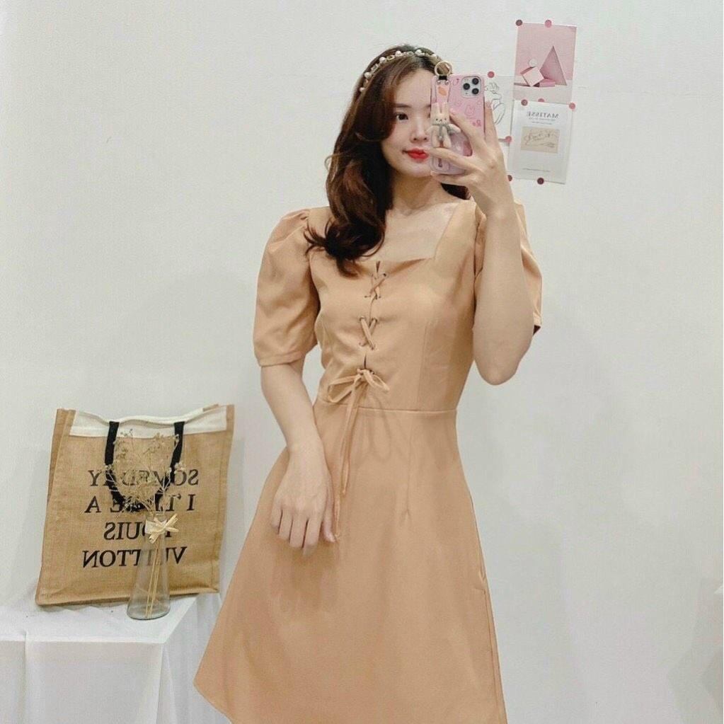 Đầm Dáng A Đan Dây Ngực
