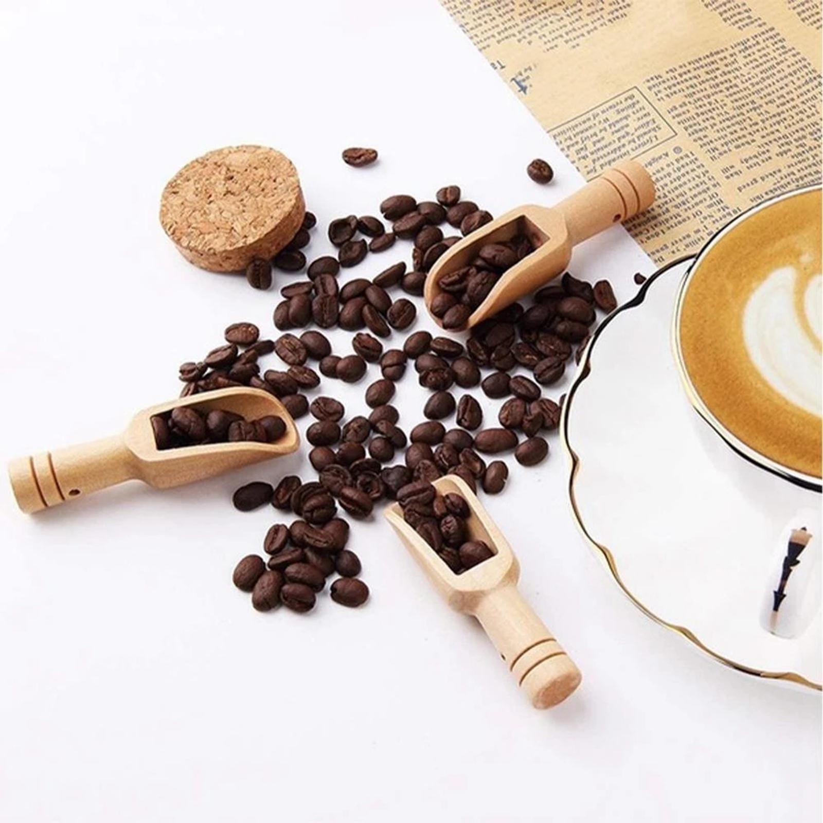 3 Pieces Mini Wooden Spoon Mini Shovel Mini Bath Salt Spoon for Coffee