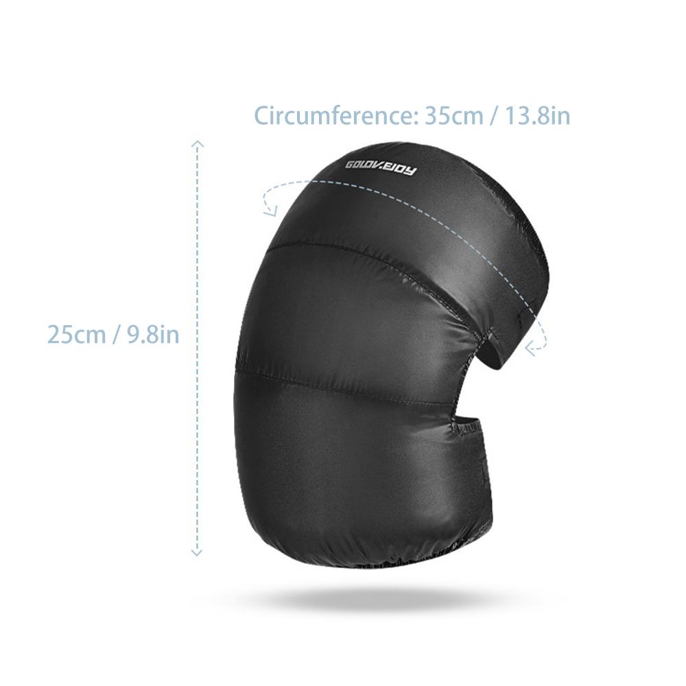 Golovejoy Winter Warm Down Filled Knee Pads for Men and Women Windproof Thermal Knee Braces Sleeves for Outdoor Cycling Running Skiing