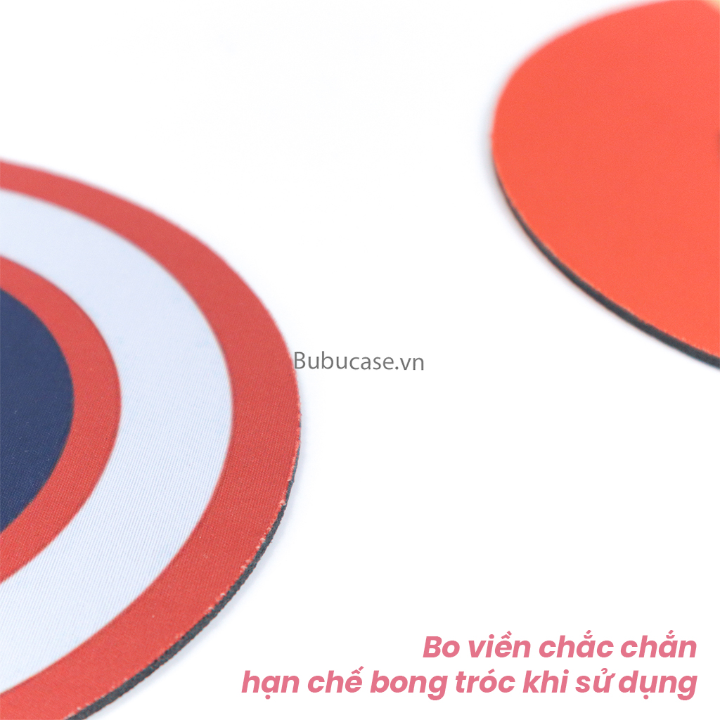 Miếng Lót Chuột, Bàn Di Chuột Hình Tròn Đường Kính 20 cm - Họa Tiết Hoạt Hình Dễ Thương Tùy Chọn, Dùng Cho Văn Phòng