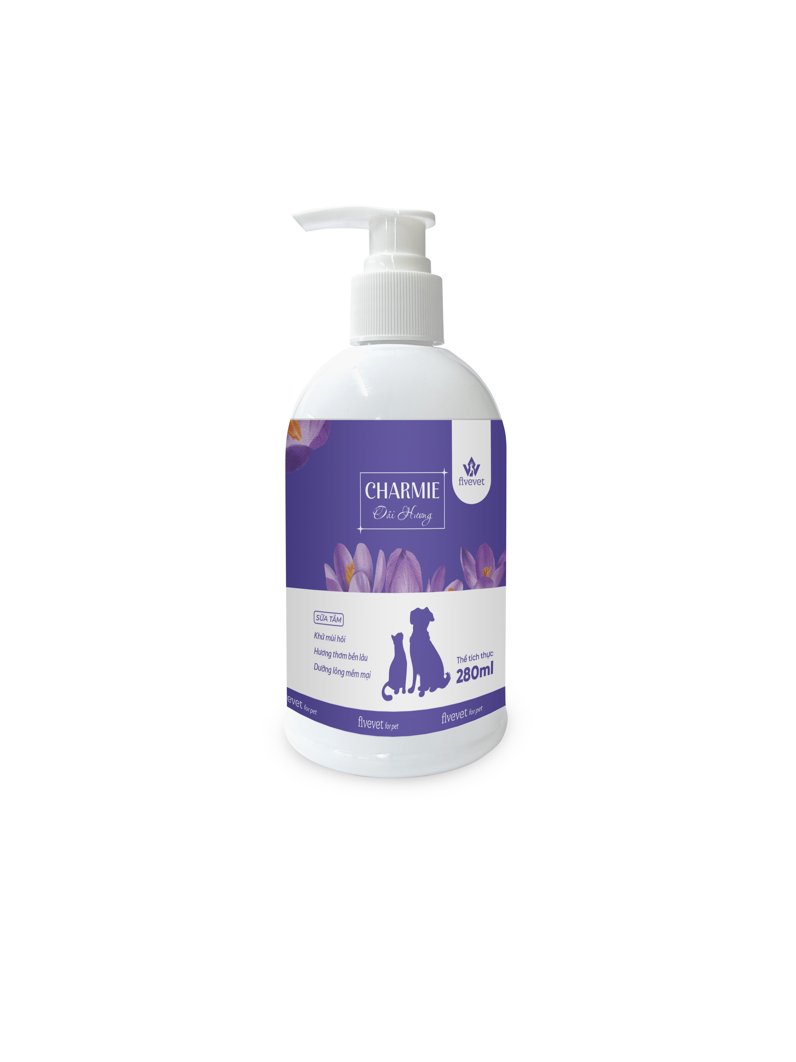 Sữa Tắm Charmie Oải Hương Cho Thú Cưng - Hương Thơm Bền Lâu 280ml_Fivevet