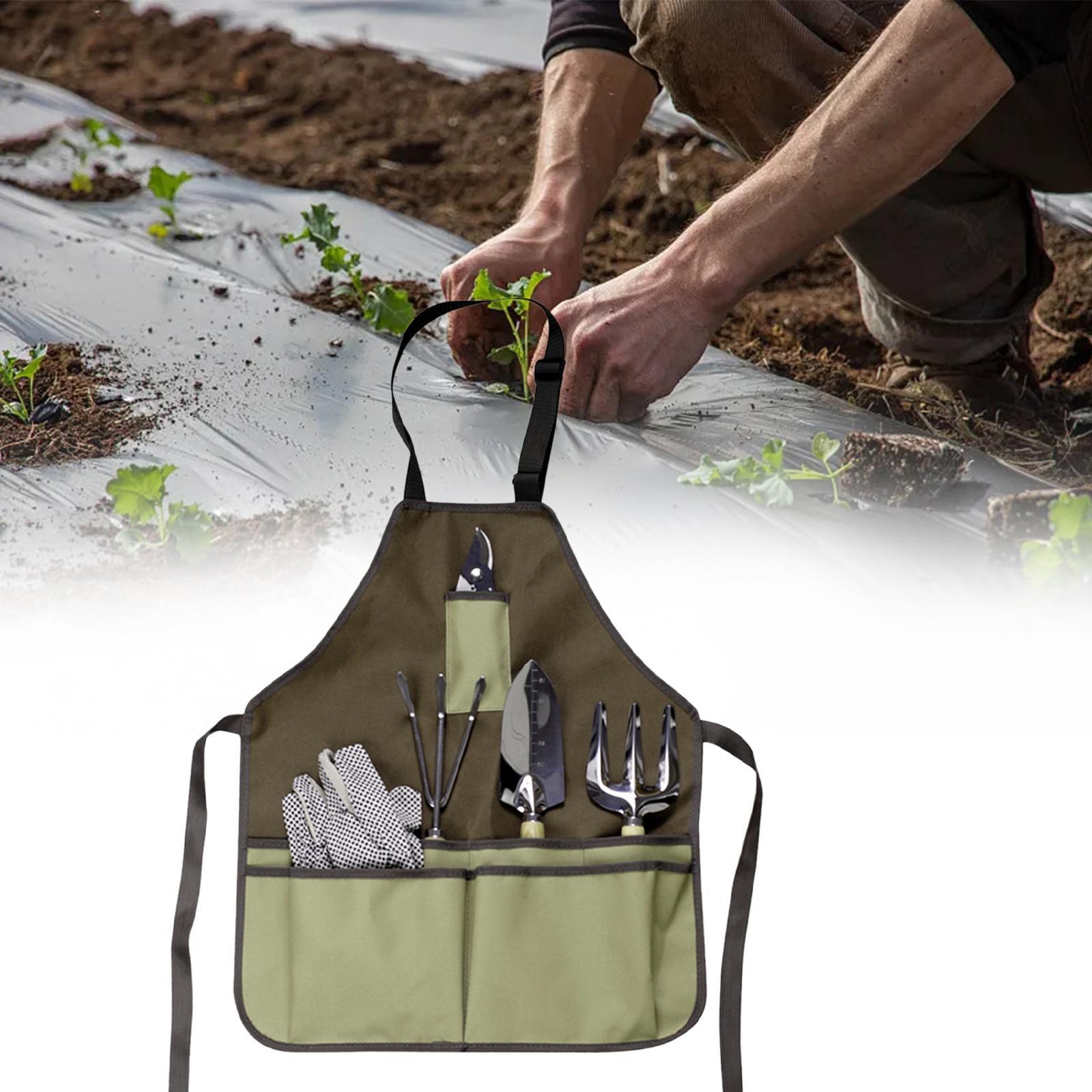 Work Apron Planting Tool Apron Oxford Cloth Workshop Bib Apron for Barber