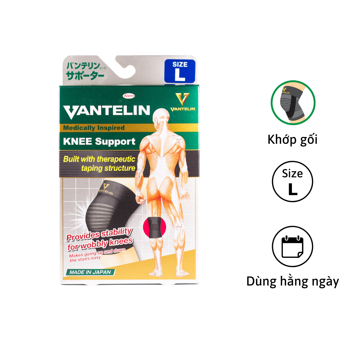 Băng Bảo Vệ Khớp Gối Bó Gối Vantelin Support Knee size L