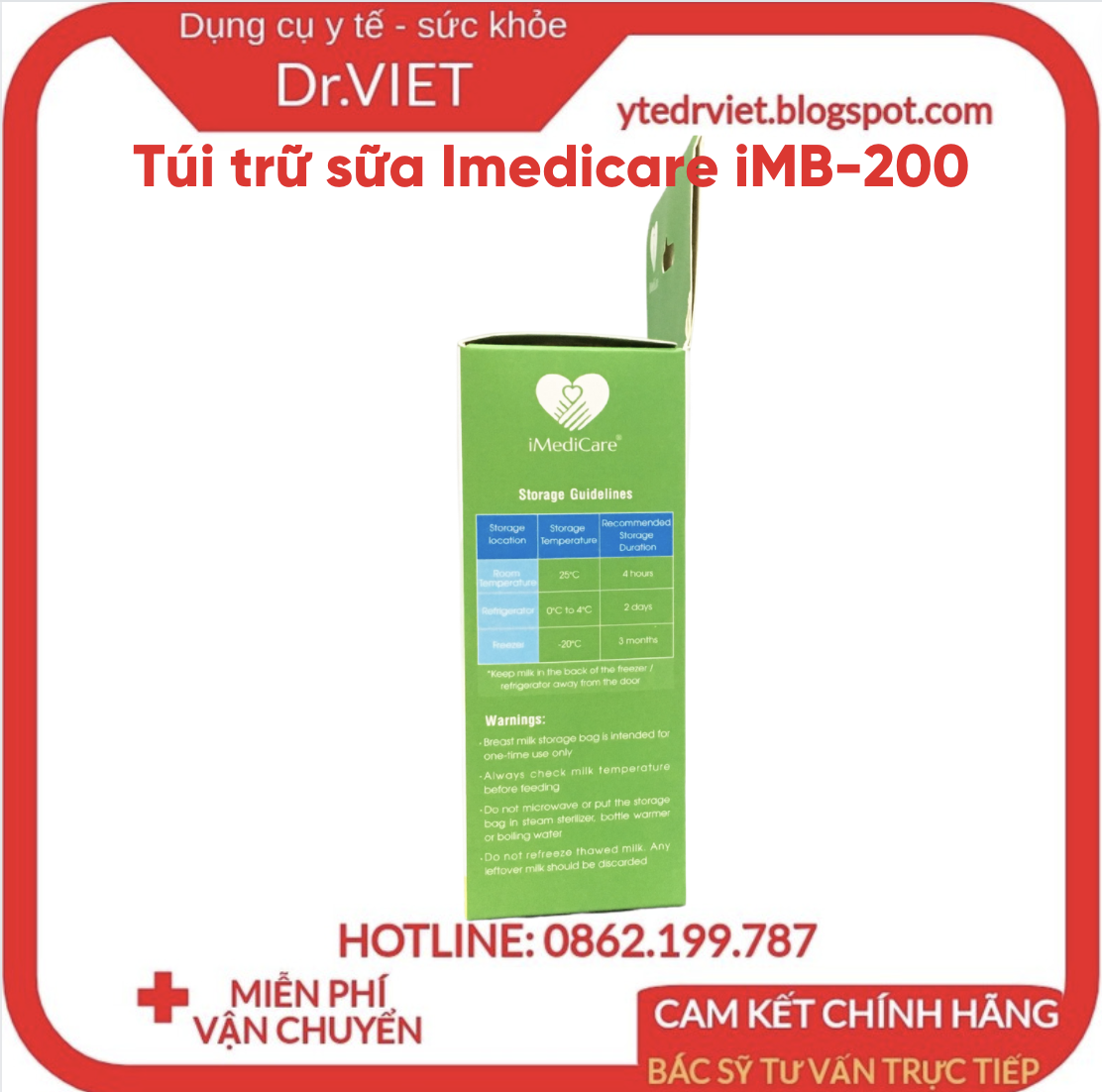 Túi trữ sữa Imedicare iMB-200