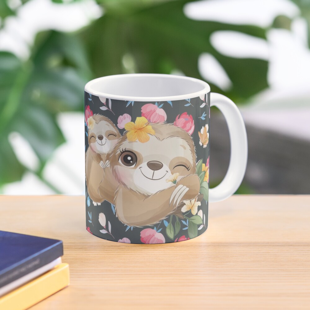 Cốc sứ cao cấp sloths lovers gift cute